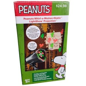Peanuts Whirl a Motion Light Show Projection Snoopy Charlie Brown Christmas‎
